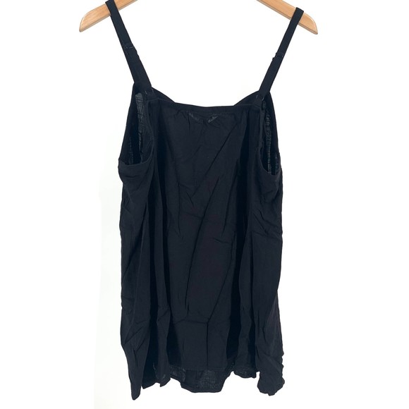 Torrid black buttoned spagetti strap tank top 2 - Picture 2 of 6